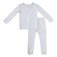 2024 New Arrivals Bamboo Fiber Toddler Baby Children's Pajamas Sets Suit For Girls Solid Long Sleeve Top+Pants Boys Sleepwear Wol Bos