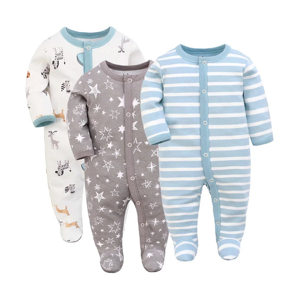 Pyjama Barboteuse- bébé LUXE™⎮3 pièces,manches longues doux et confortable. Wol.Bos