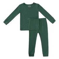 2024 New Arrivals Bamboo Fiber Toddler Baby Children's Pajamas Sets Suit For Girls Solid Long Sleeve Top+Pants Boys Sleepwear Wol Bos