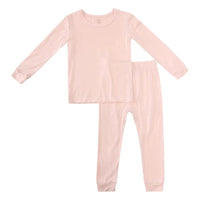 2024 New Arrivals Bamboo Fiber Toddler Baby Children's Pajamas Sets Suit For Girls Solid Long Sleeve Top+Pants Boys Sleepwear Wol Bos