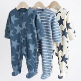 Pyjama bébé Tryo™ à manches longues | Pack 3 pièces en coton biologique. - Wol Bos