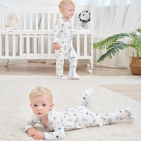 Barboteuse Elise™⎮Lot de 3pyjama 100% coton, respirantes unisexe manches longues - Wol Bos