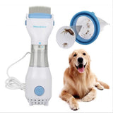 Aspirateur Peigne électrique puces animaux⎮lumière LED Bleue- capturer facilement les puces. Adol Wal