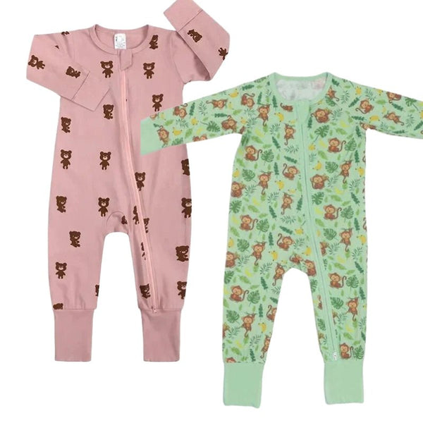 Pyjama Noella™ ⎮Pack 2 Pièces en Bambou Hypoallergénique pour Bébé - Wol Bos