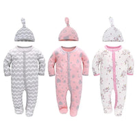 6- 3PCS Spring and Autumn Fashion Newborn Baby Boys Clothes Girl Romper 100% Cotton Print Long Sleeve 0-12M bebe Jumpsuit Clothing (Copie) Wol Bos