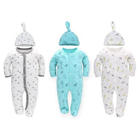 6- 3PCS Spring and Autumn Fashion Newborn Baby Boys Clothes Girl Romper 100% Cotton Print Long Sleeve 0-12M bebe Jumpsuit Clothing (Copie) Wol Bos