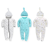 6- 3PCS Spring and Autumn Fashion Newborn Baby Boys Clothes Girl Romper 100% Cotton Print Long Sleeve 0-12M bebe Jumpsuit Clothing (Copie) Wol Bos