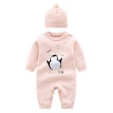 Barboteuse Tricotée à Manches Longues pour Bébé Fille et Garçon, Combinaison, Ensemble de Vêtements, 2 Pièces, Automne et Hiver Cutemily Kids Store