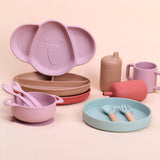 Ensembles de vaisselle alimentaire sans BPA bébé bol en silicone plaque silicone bébé vaisselle ensemble d'alimentation WolBos
