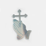 Miroir or acrylique croix Cupcake Topper décorations de gâteau de baptême pour bébé douche première sainte Communion fête fournitures WolBos