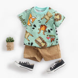 Ensemble d'été t-shirt et short en Coton pour bébé. WolBos