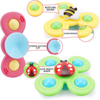 Jouet bébé Ventouse Spinner. Jouet éducatif pour bébé. Wol.Bos